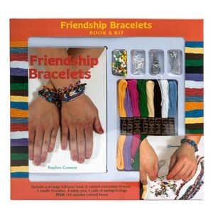 🎨 Friendship Bracelets Book & Kit Complete Craft Set with Thread, Beads Supplies